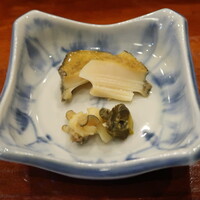 すし あらい -  蒸し鮑（三陸）、肝の味噌漬け