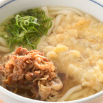 やりうどん - 牛肉ごぼう天うどん