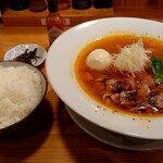 Ramen Kou Bou Ryouka - トマト拉麺+味玉+白ごはん大