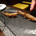 レストラン バカール - 稚アユ。塩やバーニャカウダーでもいただく。