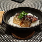 レストラン バカール - 本日の『意気ごみ』鉄鍋炊きあげご飯。こちらはイワシとフォワグラ
