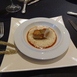 ガストロノミー ジョエル・ロブション - フォアグラ プランチャで焼き、パルメザンチーズのリゾットと共に。これはウマかった！