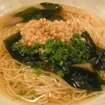 旬味きのした - 温泉玉子ととりそぼろのにゅうめん