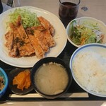 もんじゃと酒膳 かりん - 国産もも肉の油淋鶏定食¥900-