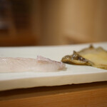 東麻布 天本 - 平目と鮑