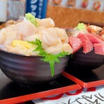 魚金食堂 - 生ホタテ丼