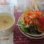 ドゥルガ　ダイニング - 安定のサラダ&スープ