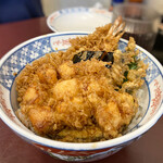 天丼ころも - 海老野菜イカ天丼 