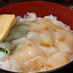 元 - 今回も焦がれた“鯛刺身定食”はすんでのところで売切なり｡
で。烏賊の漬け丼。ご飯炊き上がったとこで、
メチャクチャ此れまた美味でした。