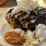 挽肉と米 - おろしポン酢ハンバーグで
