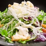 Caesar salad with moist chicken breast