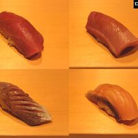 鮨 はしもと - 赤身・中とろ・鯵・桜鱒