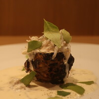 RISTORANTE IL NODO - 平塚 横田さんの菊芋 材木座海岸もんざ丸さんのシラス(発酵) カレーリーフアップ