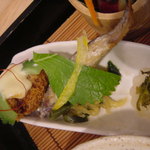 ろあじ - ハーブ鶏とかぼちゃのフリット、子持ちししゃものマリネ