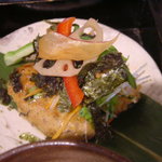 ろあじ - じゃがいもと豆富入りハンバーグ、鮭と旬菜の手毬コロッケ