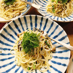 Maruta - 梅昆布茶と大葉のスパゲッティ