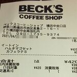 BECK'S COFFEE SHOP - 何故か「カフェラテS」（2021.4）