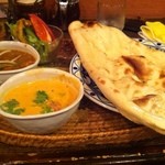 トライアルセット、バターチキン、チキンなんちゃら、ナン