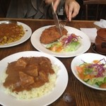 さふらん - 2012年９月。ドライカレーとフライセットは1250円。