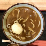 うどん 讃く - カレーうどん 玉子の天ぷら 上から