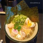 麺の坊　晴天 - 鶏白湯塩全部入1100円20200528麺の坊晴天(みよし市)食彩品館.jp撮影