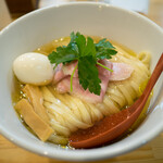 自家製麺 くろ松 - 白醤油　平打ち麺