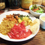 スパイスカフェ - スリランカ定食 ライス＆カレー(950円)