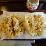 蕎麦藍 - 桜エビ天ぷら