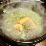 比良山荘 - ◎日本一とも言われている、京都塚原産の白子たけのこ。