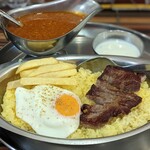 インド定食 ターリー屋 - サーロインステーキカレー1