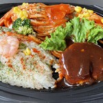 ヨークベニマル - 料理写真:洋食トリオ（海老ピラフ、ナポリ、ハンバーグ）