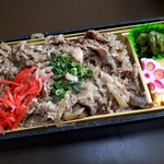 Yonezawa Gyuu Sumi Biyakiniku Uesugi - 国産牛味めし弁当(1200円)