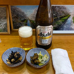 Katsutomi - ビール＋お通し＋香の物