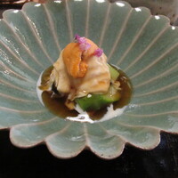 伊勢宮川の里 鄙茅 - うにと湯葉、なす