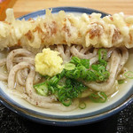 うどん 讃く - かけ（温）小＋ちくわ天