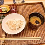 はと - 食事　しらすと山椒のご飯