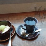 サクラ テラス - 抹茶白玉ぜんざい セット 610円(税込)