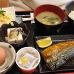 Kushikatsu Marusa - 連れの｢焼き塩鯖定食DX｣880円