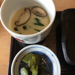陽のあたる処居酒屋 SAR”U - 定食の茶碗蒸しと漬物