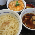 なか卯 - 鴨つけうどんとミニ親子丼