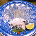 下関 春帆楼 - ふく会席 初音 ふく薄造り　2020.12.17