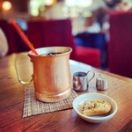 ジロー珈琲 - アイスコーヒーと試食のクルミラスク