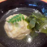 賛否両論 名古屋 - ミニコース（税込 3,900円）評価＝◎:碗もの『海老とそら豆のシンジョ』