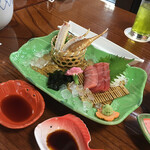 札幌かに本家 太田川駅前店 - 大善会席はカニ刺身と中トロ