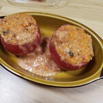 オーボンヴュータン - トマトファルシ。これはオーブンで温めてから頂きました。