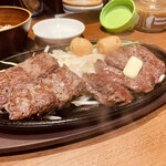 1ポンドのステーキハンバーグ タケル - ミスジ・ハラミランチ