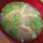 十五万石ラーメン - セットの味噌汁（白味噌）