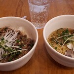 ラ・タラフク - 牛カルビ丼と冷麺のハーフ&ハーフ定食