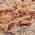 自然食・麺 小進庵 - 自然食・麺 小進庵 ＠北葛西 豚せいろに使われる薄切りイベリコ豚