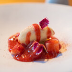 ルアン - 桜のソルベ 奈良産生いちごスープ